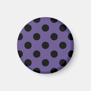 Schwarzpolka-Punkte auf Ultraviolett Magnet