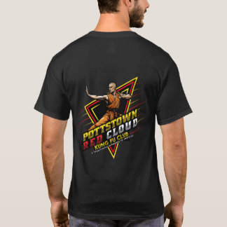 Schwarzrotes Cloud Kung Fu Club T-Shirt