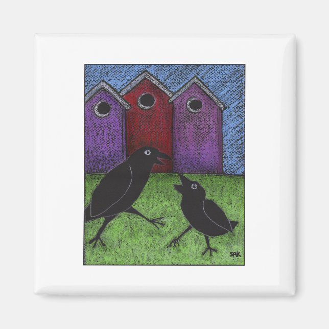 Schwarzvögel spielen magnet (Vorne)