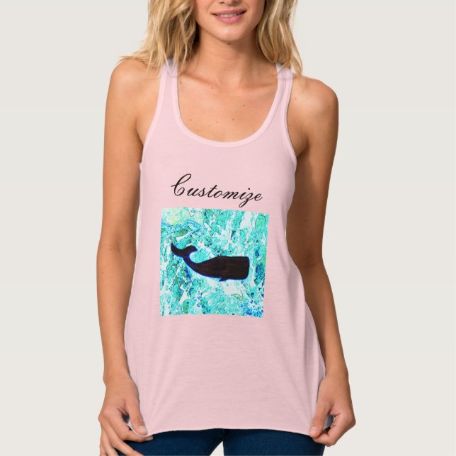Schwarzwal auf blauem Meer Thunder_Cove Tank Top (Vorderseite)