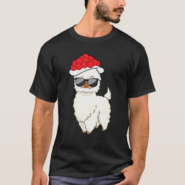 Schwarzwald Bollenhut Llama T-Shirt (Vorderseite)