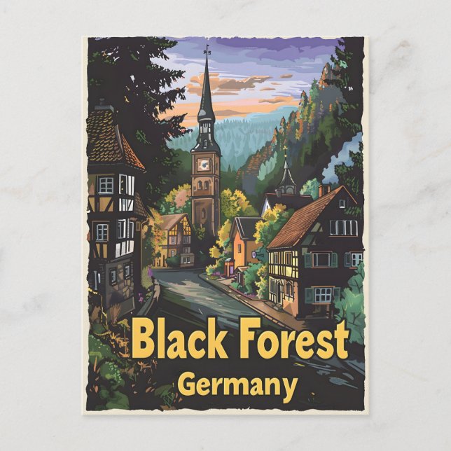 Schwarzwald Deutschland Postkarte (Vorderseite)