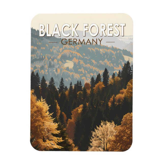 Schwarzwald Deutschland Reisen Kunst Vintag Magnet (Vertikal)