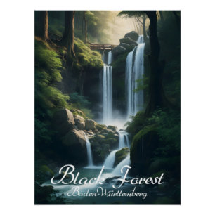 Schwarzwald Deutschland Reiseplakat Poster