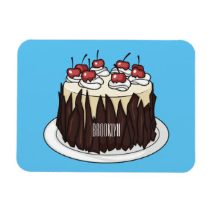 Schwarzwald-Kuchen-Cartoon Magnet
