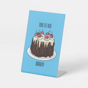 Schwarzwald-Kuchen-Cartoon Sockelschild