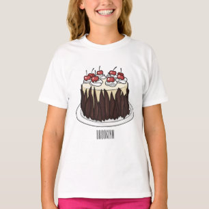 Schwarzwald-Kuchen-Cartoon T-Shirt