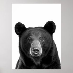Schwarzwald Moderne Porträt schwarz weiß Poster