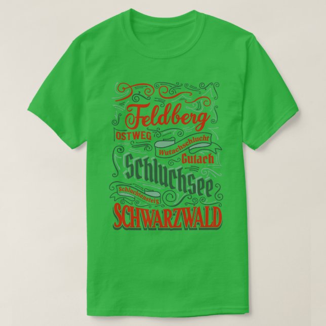 Schwarzwald Motiv zum Wandern 1 T-Shirt (Design vorne)