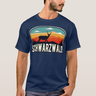 Schwarzwald Wild Hirsch Retro Schwaben T-Shirt