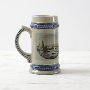Schwarzweiß 1888 Old Port Royal Jamaika Bierglas