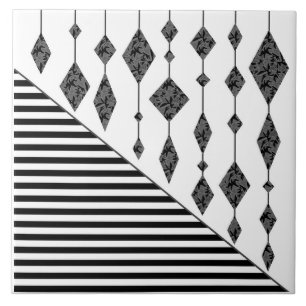 Schwarzweiß, abstrakt, geometrisch, einfach, Scan Fliese