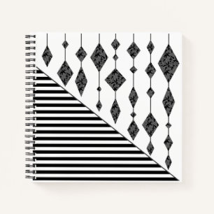 Schwarzweiß, abstrakt, geometrisch, einfach, Scan Notizbuch