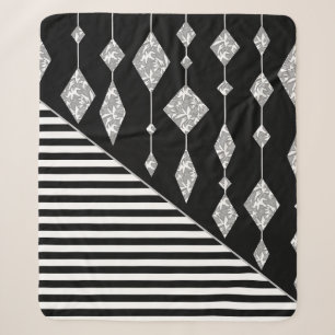 Schwarzweiß, abstrakt, geometrisch, einfach, Scan Sherpadecke