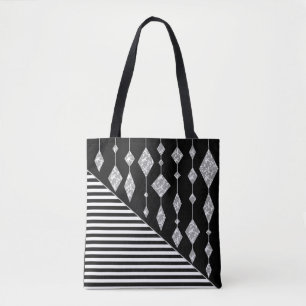 Schwarzweiß, abstrakt, geometrisch, einfach, Scan Tasche