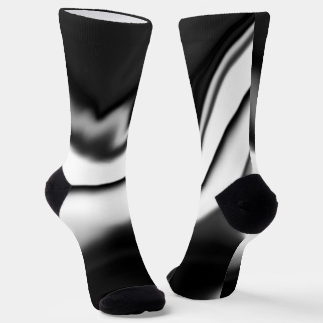 Schwarzweiß abstrakt socken (Gewinkelt)