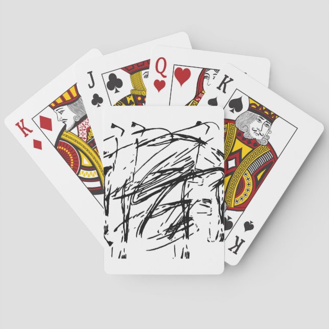 Schwarzweiß abstrakt spielkarten (Rückseite)