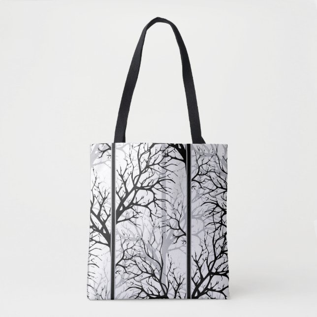 Schwarzweiß abstrakt tasche (Vorderseite)