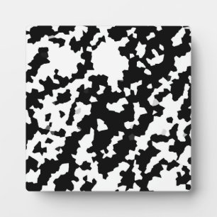 Schwarzweiß-Abstraktes Camouflage-Muster Fotoplatte