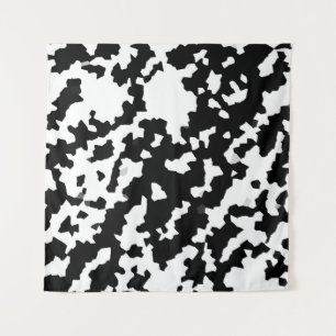 Schwarzweiß-Abstraktes Camouflage-Muster Wandteppich