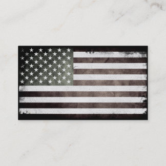 Schwarzweiss-amerikanische Flagge Visitenkarte