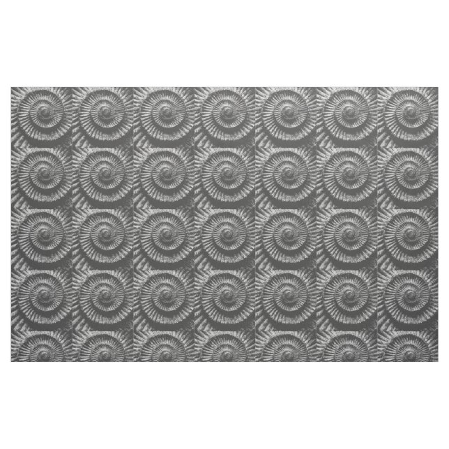 Schwarzweiss-Ammonit Stoff (Fat Quarter (45,7 x 55,9 cm))