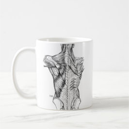 Schwarzweiss-Anatomie-Kunst-Rückenmuskel (1890) Kaffeetasse