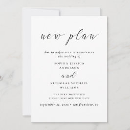 Schwarzweiß ändern das Datum. Moderner neuer Plan Save The Date