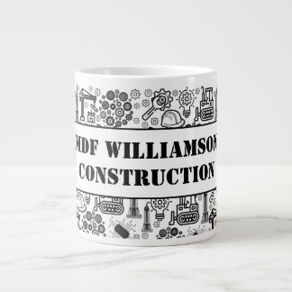 Schwarzweiß-Architekturbauingenieur Jumbo-Tasse