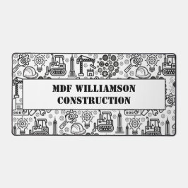 Schwarzweiß-Architekturbauingenieur Schreibtischunterlage