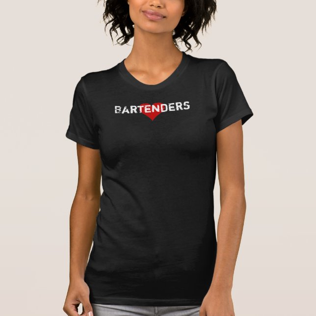 Schwarzweiss-Barkeeper T-Shirt (Vorderseite)