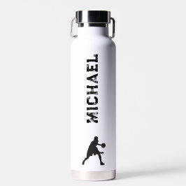 Schwarzweiß-Basketball-Wasserflasche (22 oz.) Trinkflasche