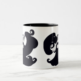 Schwarzweiss-Bauchtänzerin-Tasse Zweifarbige Tasse