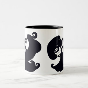 Schwarzweiss-Bauchtänzerin-Tasse Zweifarbige Tasse