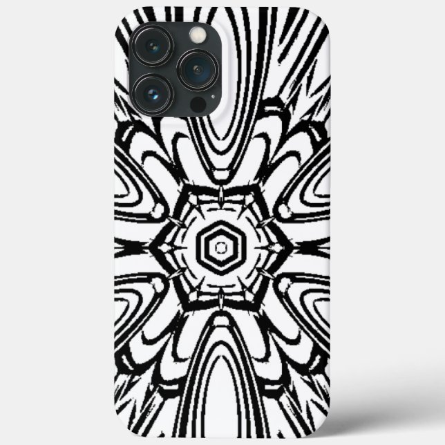 Schwarzweiß-Blume Case-Mate iPhone Hülle (Rückseite)