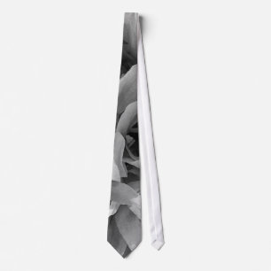 Schwarzweiss-Blumenblatt abstrakt Krawatte