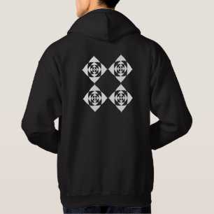 Schwarzweiss-Blumenentwurf Hoodie
