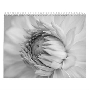 Schwarzweiss-Blumenkalender Kalender