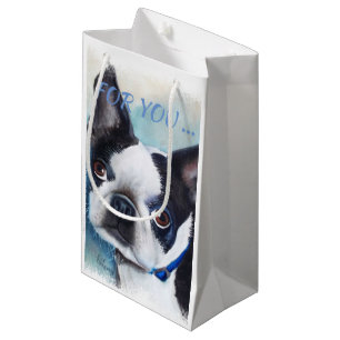 SCHWARZWEISS-BOSTON TERRIER KLEINE GESCHENKTÜTE