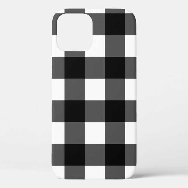 Schwarzweiss-Büffel-Karo-Telefon-Kasten Case-Mate iPhone Hülle (Rückseite)