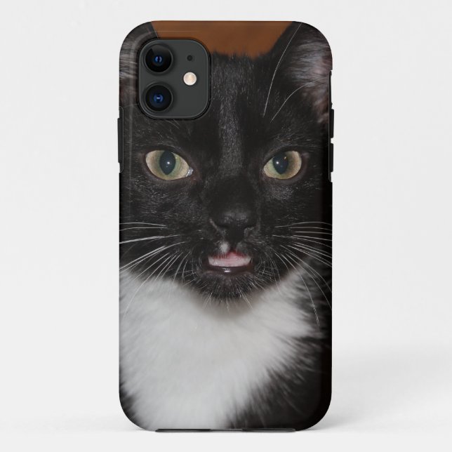 SCHWARZWEISS-CAT Case-Mate iPhone HÜLLE (Rückseite)