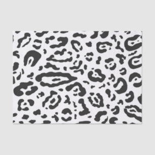 Schwarzweiß-Cheetah-Leopard-Tierdruck-Party Seidenpapier