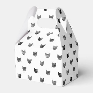 Schwarzweiss-Chic-niedliches Katzen-Muster Geschenkschachtel