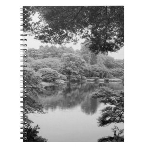 Schwarzweiß, cool, einzigartig Natur und See Notizblock