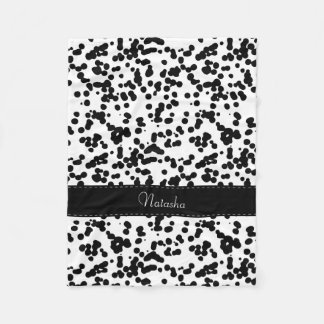 Schwarzweiss-Dalmatiner-Stellen Fleecedecke