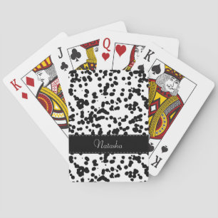 Schwarzweiss-Dalmatiner-Stellen Spielkarten
