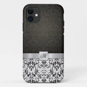 Schwarzweiss-Damast mit Monogramm title_seo2