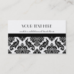 Schwarzweiss-Damast Visitenkarte