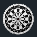 Schwarzweiß Dartscheibe<br><div class="desc">Schwarz-Weiß-Kunst</div>