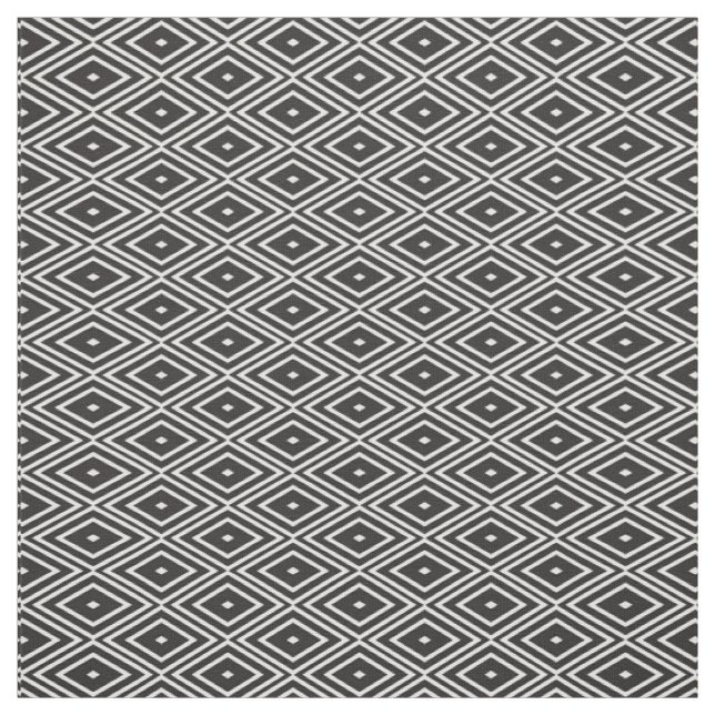 Schwarzweiss-Diamant-Muster-Gewebe Stoff (Muster)